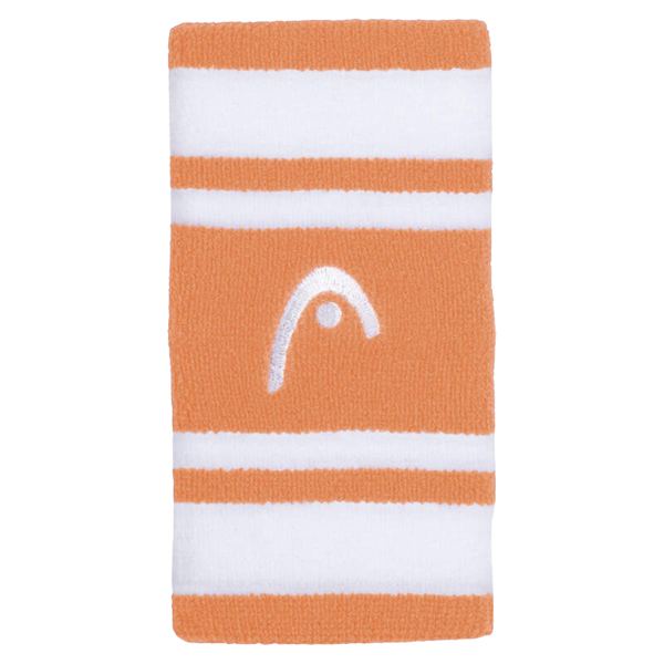 Poignets Éponge Head 5" Striped Orange/Blanc x2