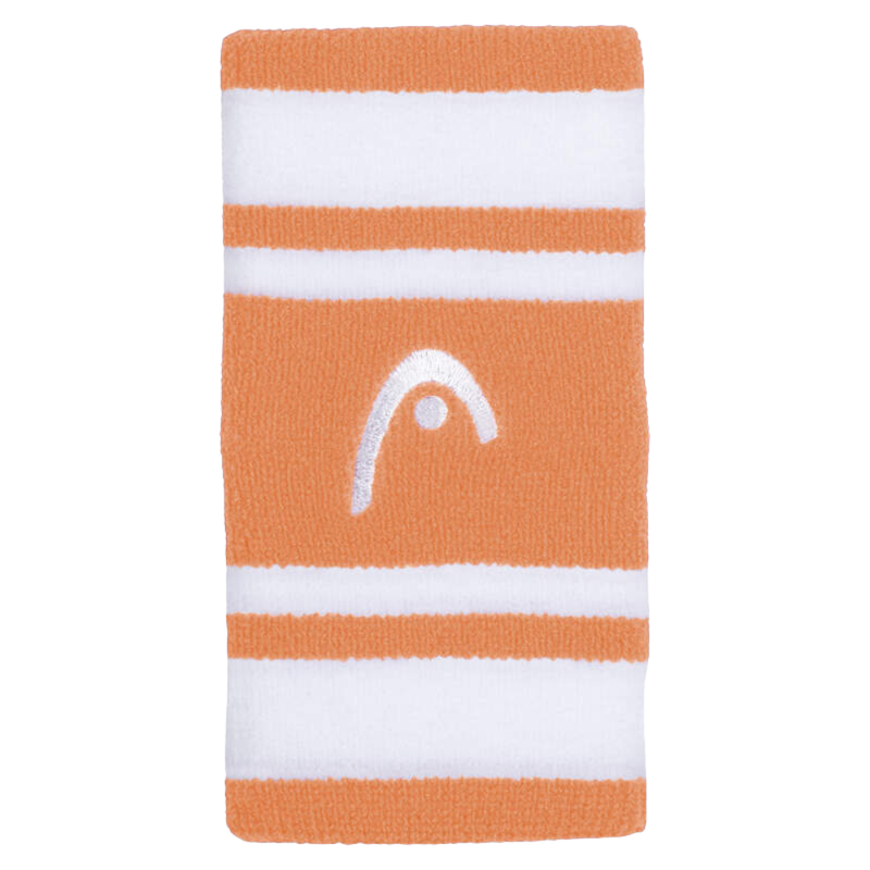 Poignets Éponge Head 5" Striped Orange/Blanc x2
