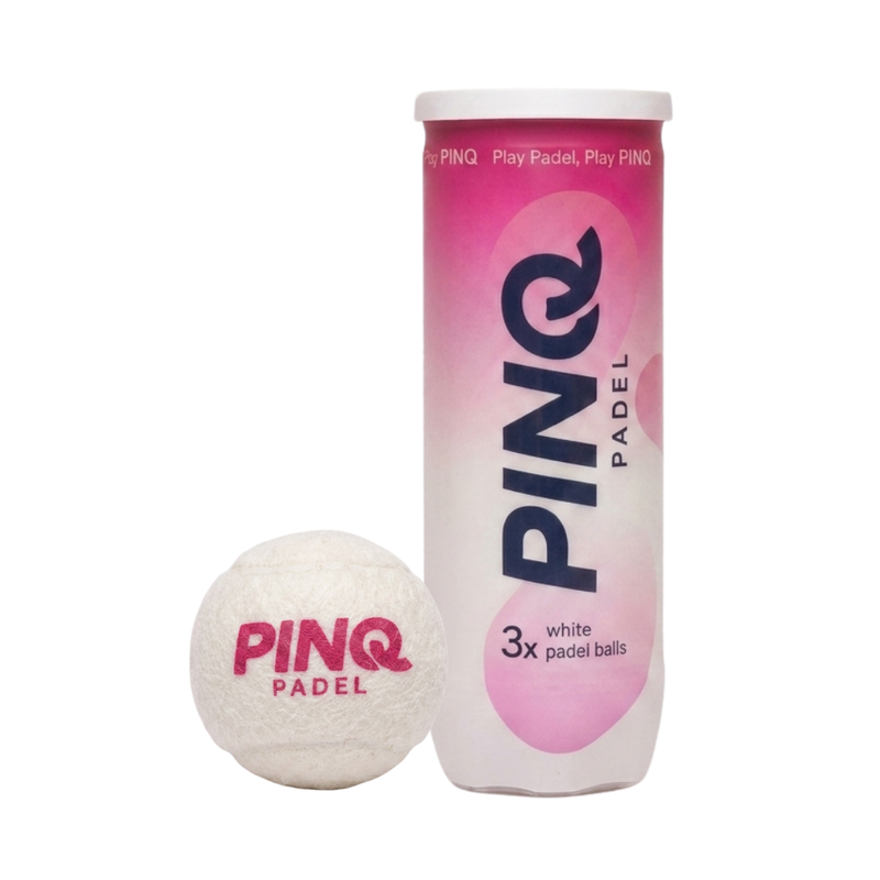 Tube de 3 balles PINQ Padel Blanc